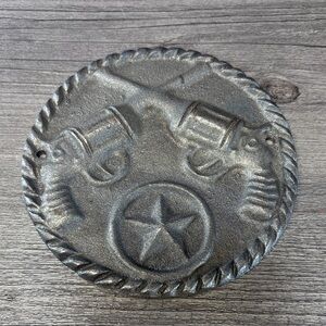 Silver Cast Iron Western Wall Decor